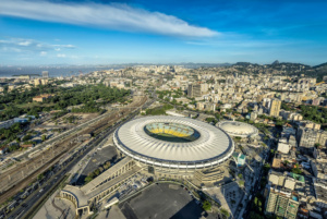 Aerial view of Maracana Stadium in Rio de Janeiro.