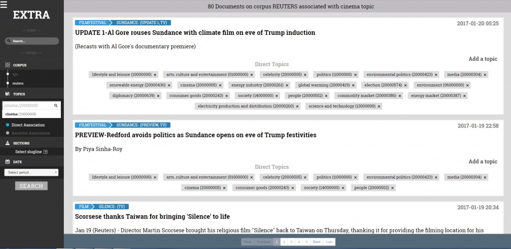 EXTRA demo document search