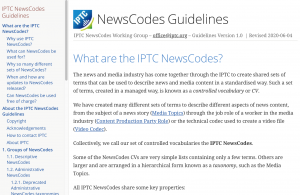 IPTC NewsCodes Guidelines document