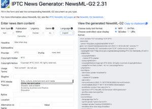 NewsML-G2 Generator v