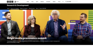 Helge, Judy, Bruce and Charlie speaking at the Origin Media Provenance Summit in October 2024.