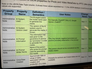 Photo of a laptop screen showing the new AI prompt properties in Video Metadata Hub version 1.7.